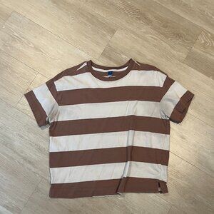 Old Navy women’s brown/white striped shirt size S